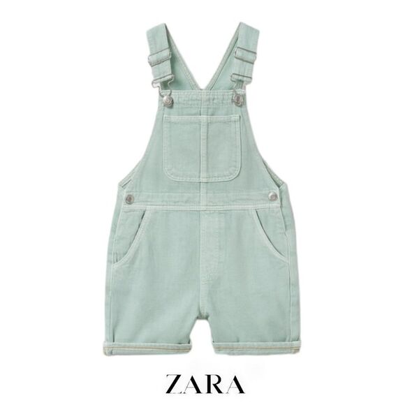 Zara Other - ZARA Kids | Sea Green | DENIM OVERALLS